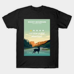 Rocky Mountain National Park One Star Review Subpar Travel Poster T-Shirt